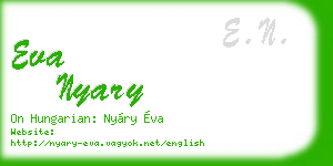 eva nyary business card